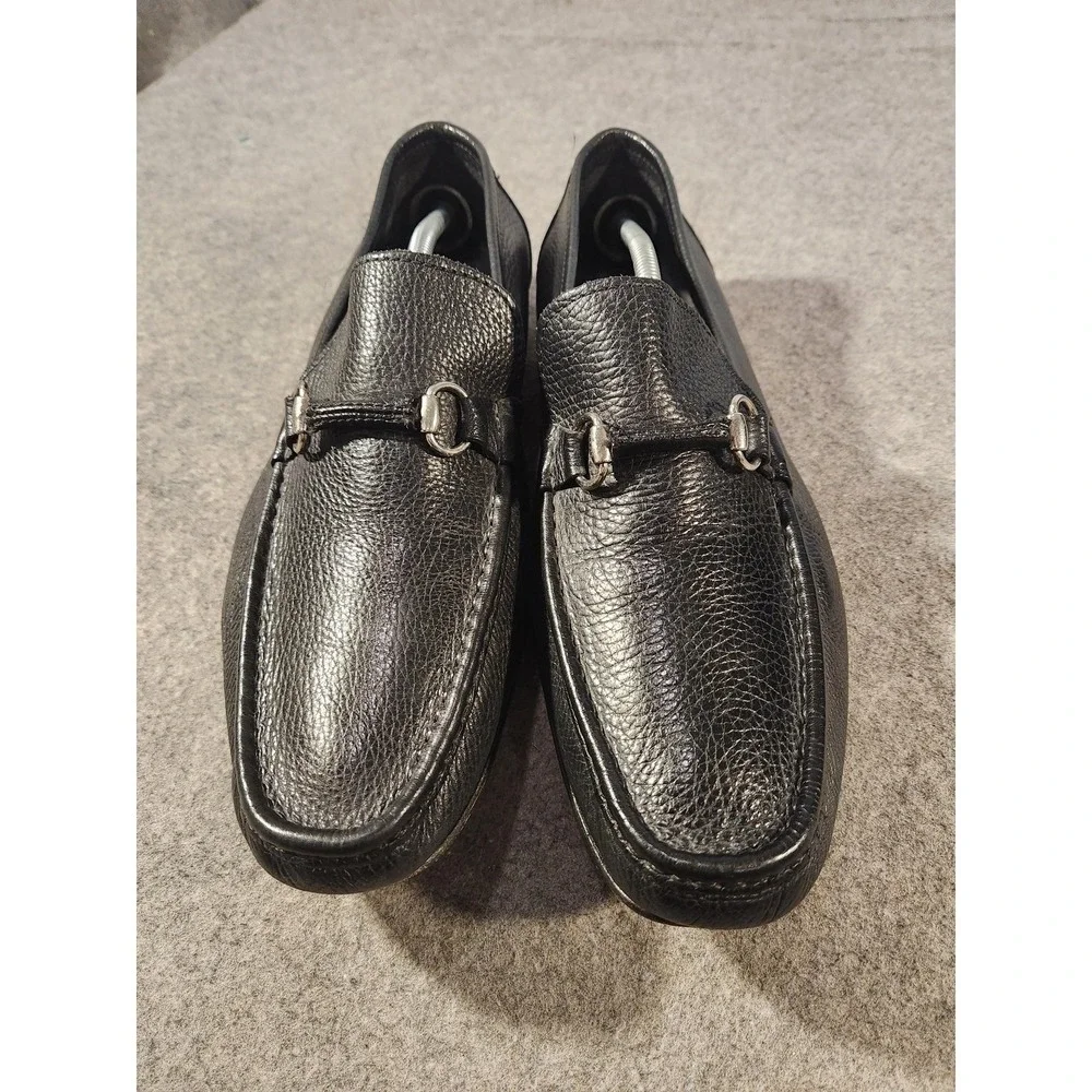 Sandro Moscoloni Leather Monk Strap Loafers Shoes Mens Size 13 Black Dress Spain